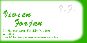 vivien forjan business card